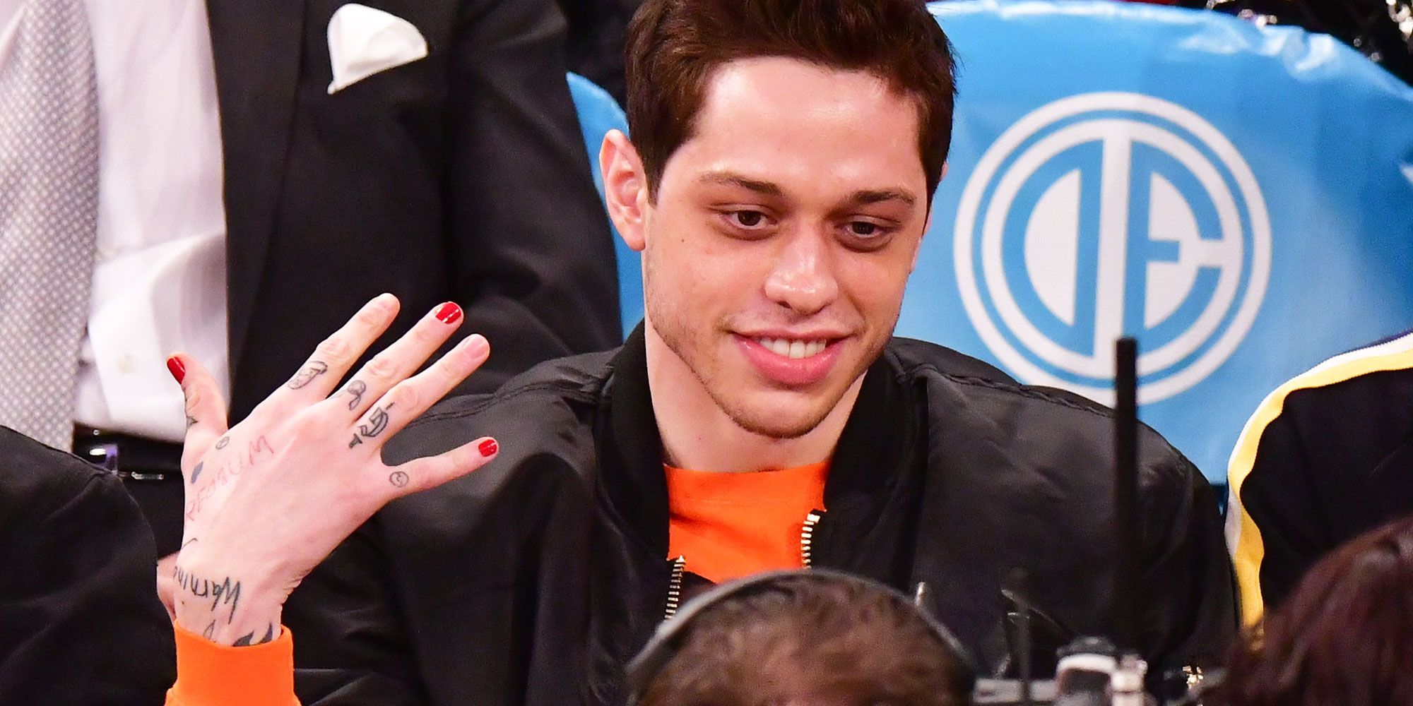 Pete Davidson Rocked Red Nail Polish At A Knicks Game And We Re Into It