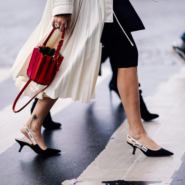 Street Style - Paris Fashion kitten heels street style paris fashion kitten heels