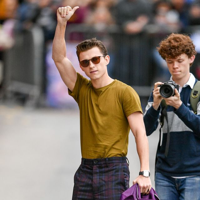 los angeles, ca   may 09 tom holland is seen on may 09, 2019 in los angeles, california  photo by pgbauer griffingc images