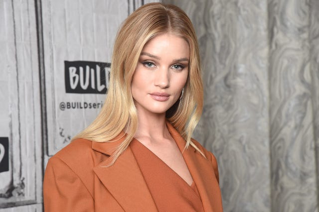 new york, new york   may 03  rosie huntington whiteley visits the build series to discuss the digital platform rose incat build studio on may 03, 2019 in new york city photo by gary gershoffgetty images