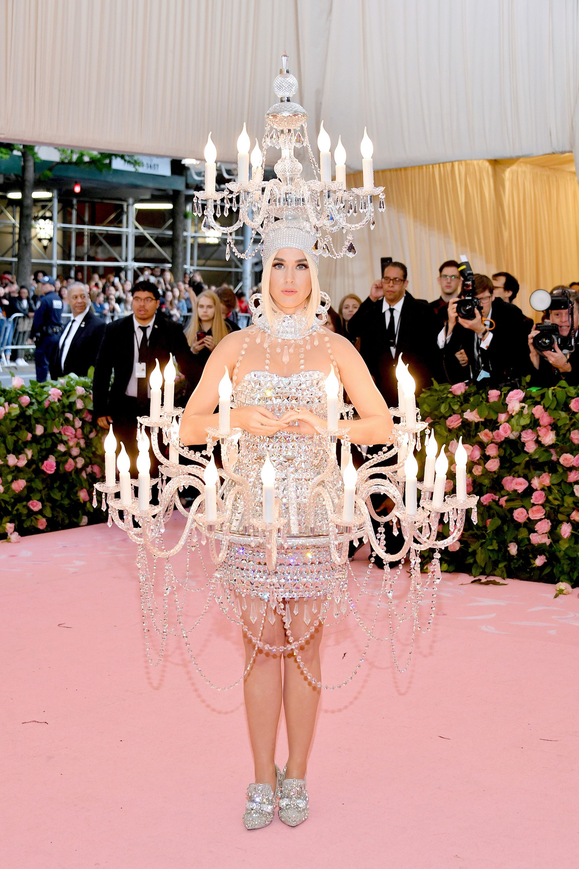 Katy Perry Wore a Chandelier Dress By Moschino to the 2019 Met Gala