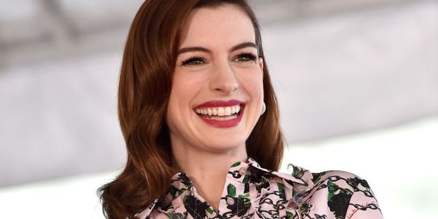 hollywood, california   may 09 anne hathaway is honored with star on the hollywood walk of fame on may 09, 2019 in hollywood, california photo by axellebauer griffinfilmmagic
