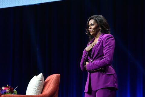 atlanta, georgia   may 11  former first lady michelle obama attends 'becoming an intimate conversation with michelle obama' at state farm arena on may 11, 2019 in atlanta, georgia photo by paras griffingetty images