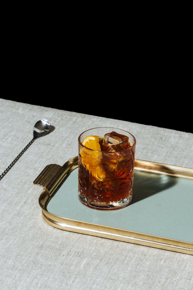 negroni, an iba cocktail, with 13 gin, 13 bitter, 13 vermut, in luxury pop style, rich and colorful