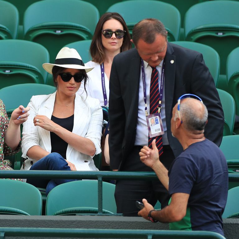 Image result for meghan markle wimbledon security