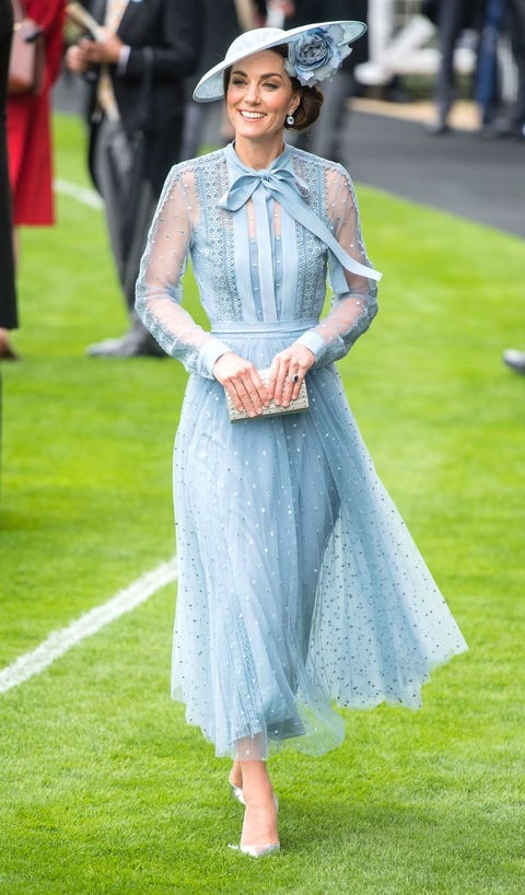 Kate Middleton Wears Blue Elie Saab Dress At Royal Ascot 2019 