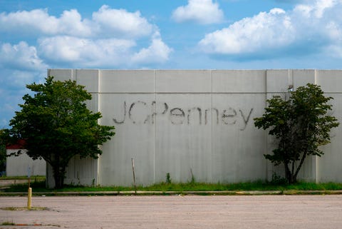 US-ECONOMY-MALL the remains of a jc penney department store is seen at an abandoned shopping mall on august 20, 2019 in roanoke rapids, north carolina photo by andrew caballero reynolds afp photo credit should read andrew caballero reynoldsafp via getty images