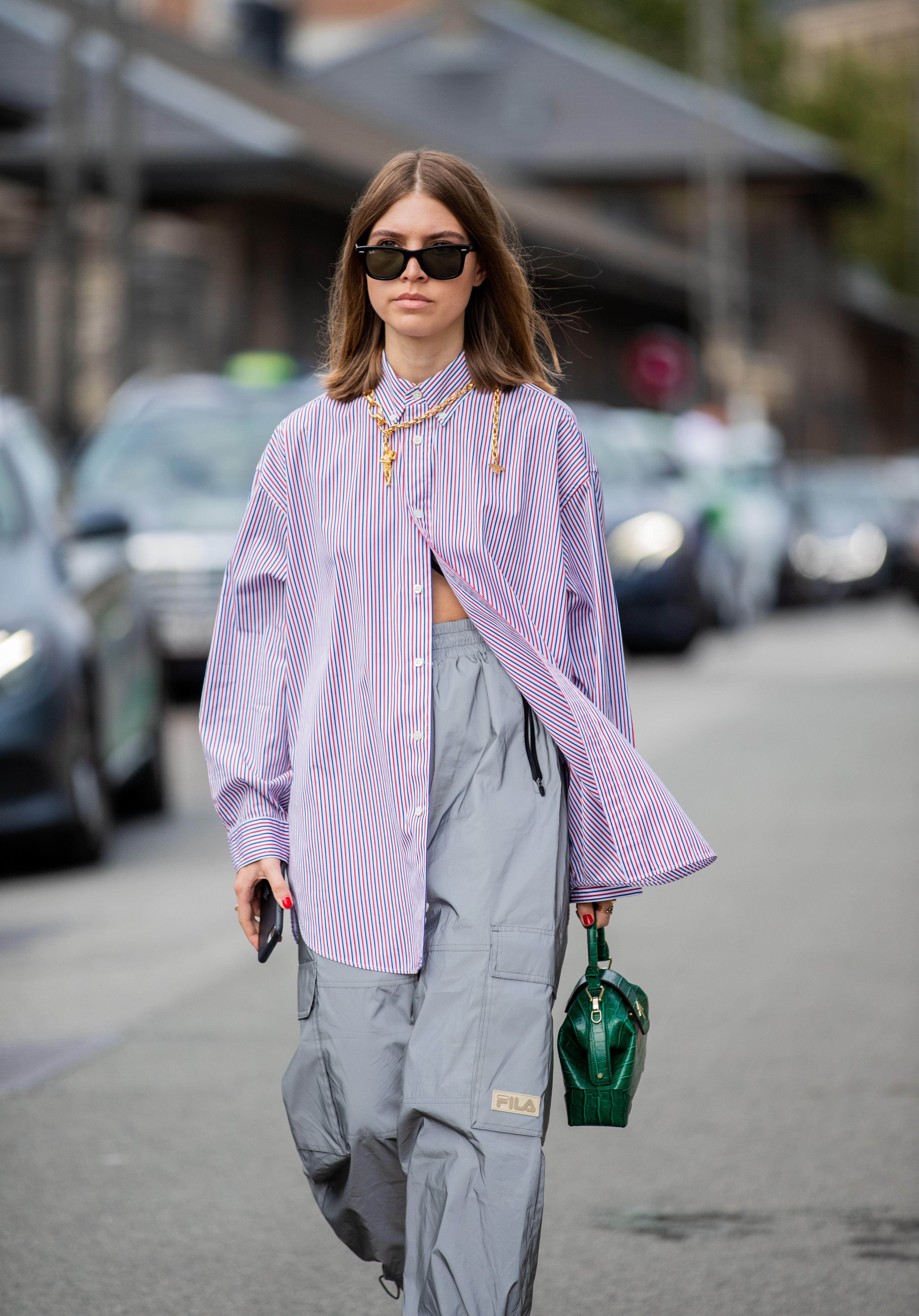 striped blouse outfit