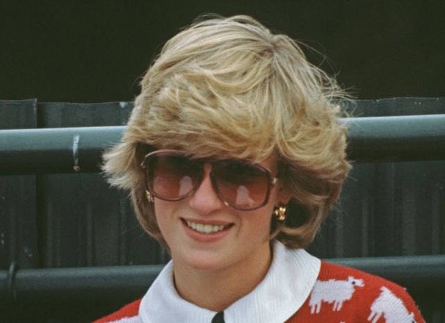 diane, princess of wales 1961 1997 attends a polo match at smiths law, guards polo club, windsor, june 1983 she wears a black muir and osborne sheepskin sweater photo by princess diana archivegetty images