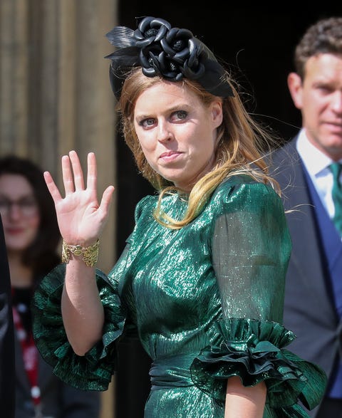 york, england   august 31 princess beatrice of york seen at the wedding of ellie goulding and caspar jopling at york minster cathedral on august 31, 2019 in york, england photo by john rainfordgc images