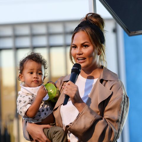 Toddler Sexy - Chrissy Teigen Dressed Miles in Luna's Hot Dog Costume from 2016