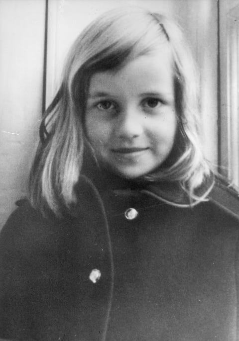 Lady Diana Frances Spencer (1961 - 1997), playing with her brother Charles Edward Maurice, the Viscount Althorp, in the grounds of Park House, Sandringham when she was six years old.