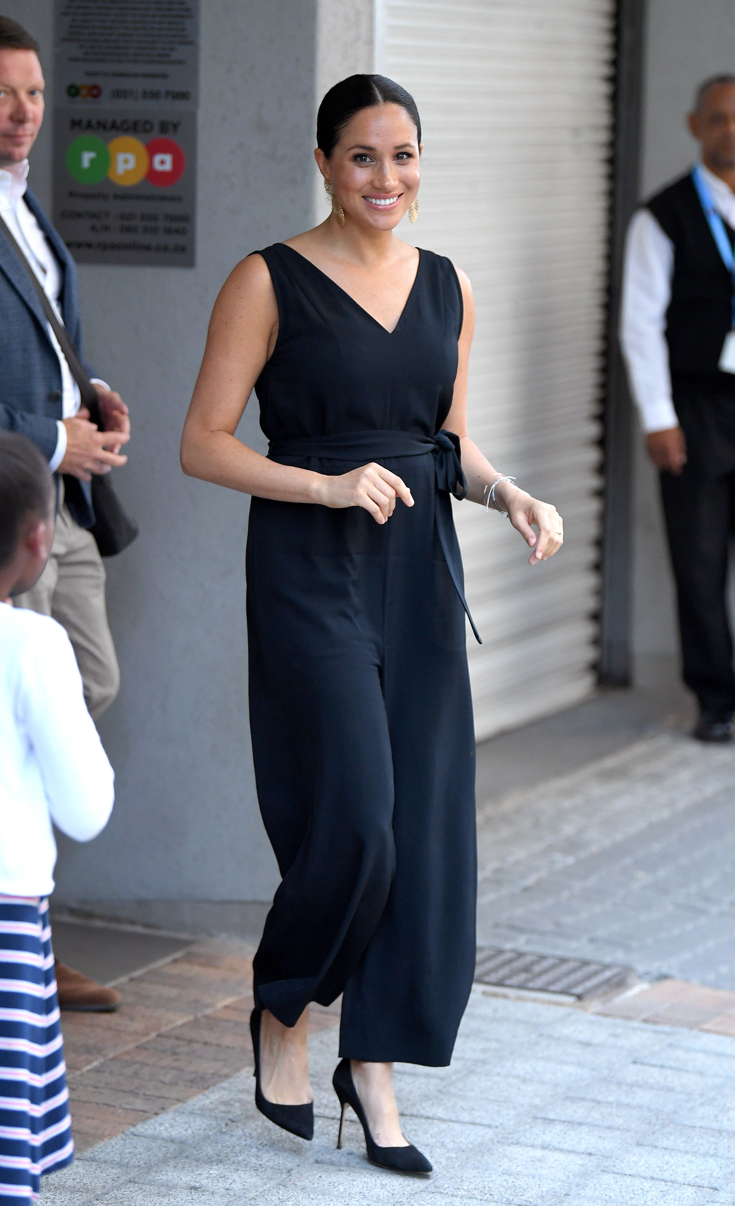 meghan markle striped jumpsuit
