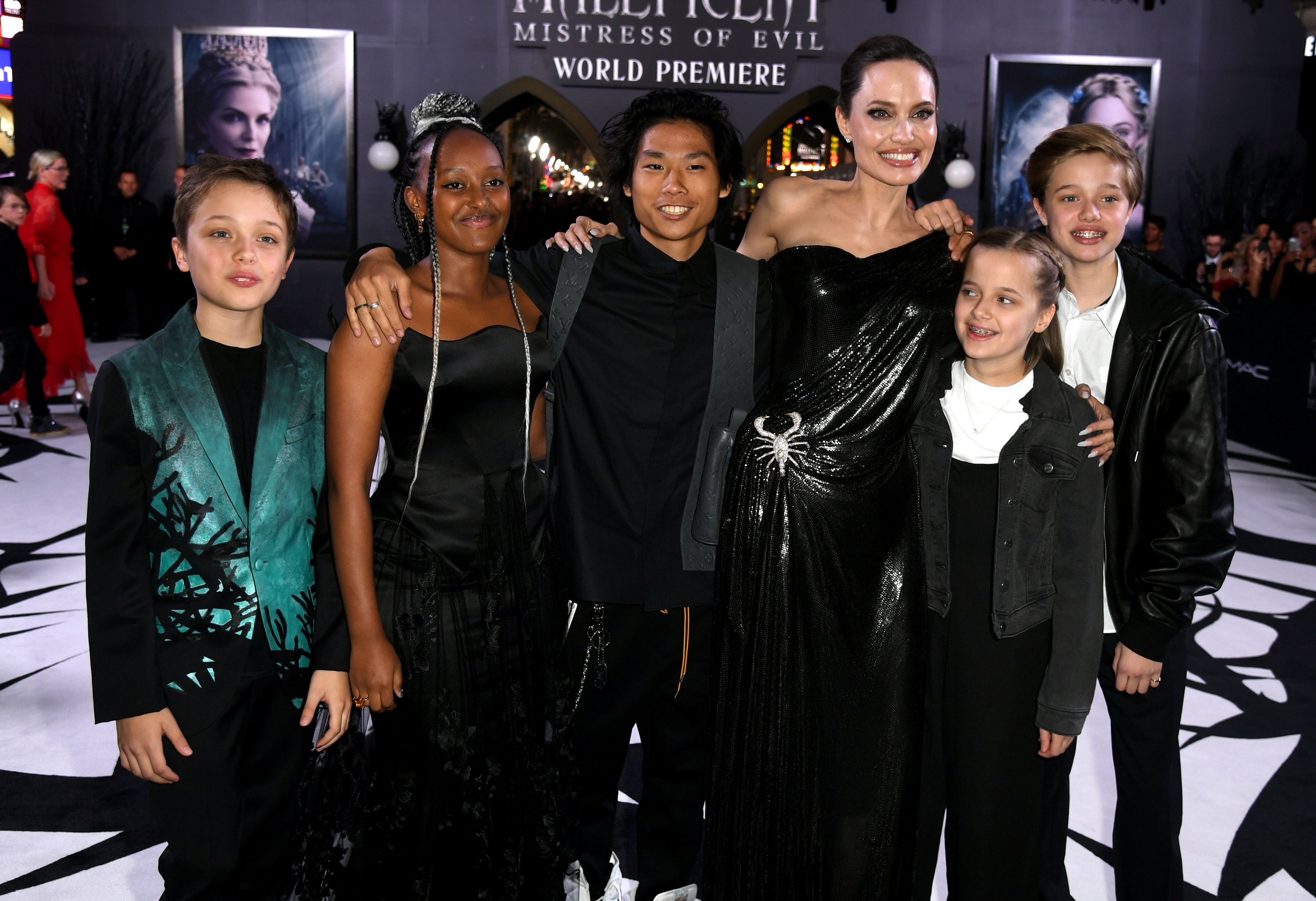 Angelina Jolie Kids Attend Maleficent Mistress Of Evil Premiere