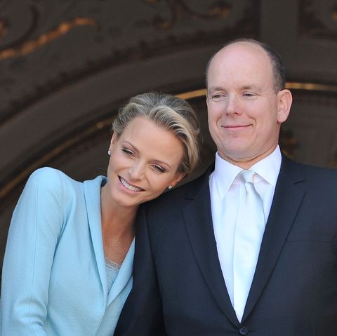 monaco   july 01  princess charlene of monaco and prince albert ii of monaco pose on the balcony after the civil ceremony of the royal wedding of prince albert ii of monaco to charlene wittstock at the princes palace on july 1, 2011 in monaco the ceremony took place in the throne room of the princes palace of monaco, followed by a religious ceremony to be conducted in the main courtyard of the palace on july 2 with her marriage to the head of state of principality of monaco, charlene wittstock haswill become princess consort of monaco and gain the title, princess charlene of monaco celebrations including concerts and firework displays are being held across several days, attended by a guest list of global celebrities and heads of state  photo by pascal le segretaingetty images