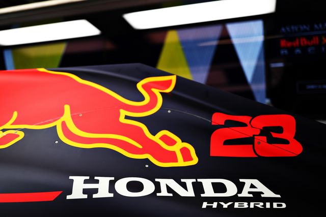 suzuka, japan   october 11 honda branding is seen on the rear of the car of alexander albon of thailand and red bull racing during practice for the f1 grand prix of japan at suzuka circuit on october 11, 2019 in suzuka, japan photo by dan istitenegetty images