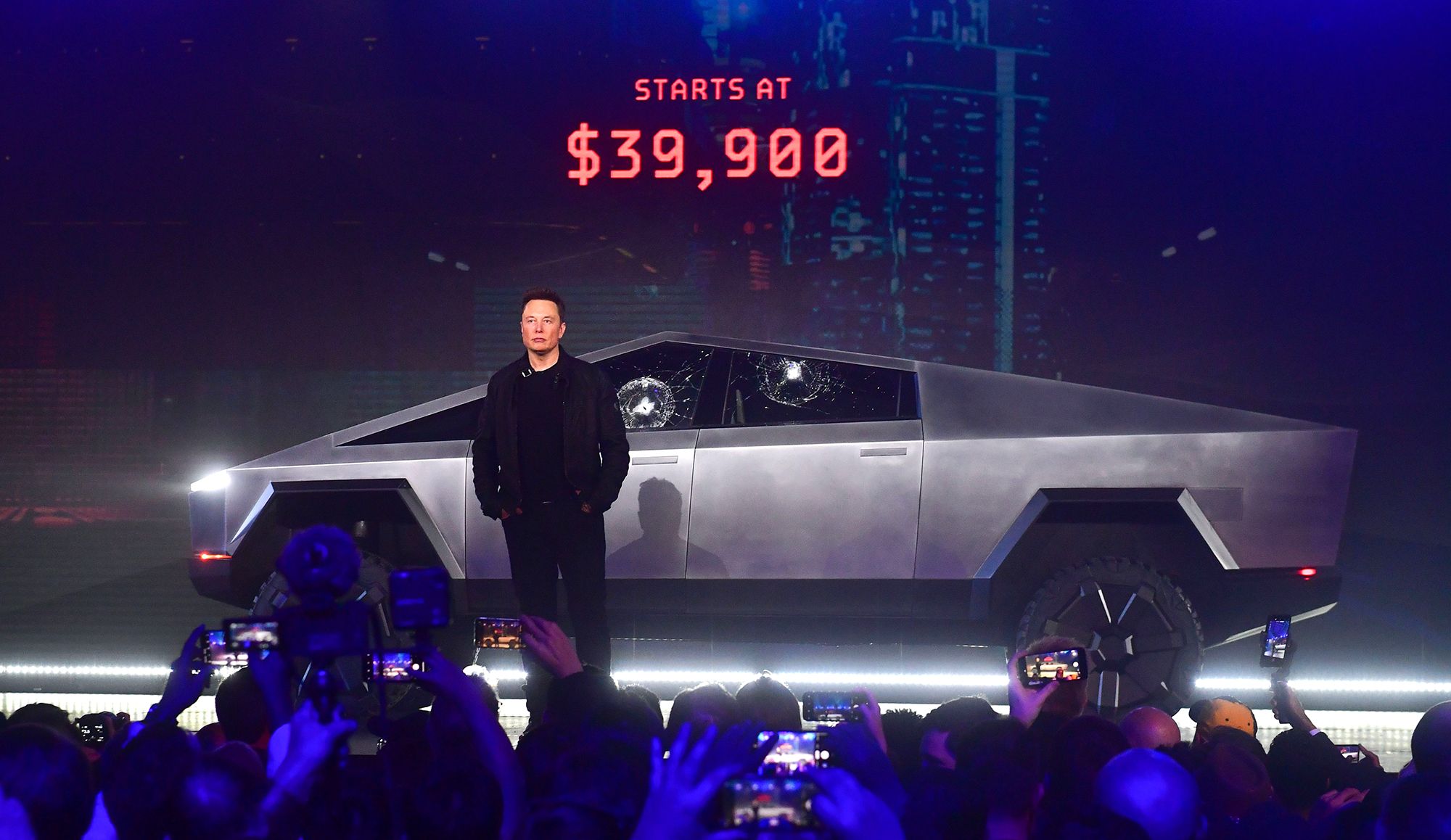 Tesla Reveals Cypertruck Electric Pickup Truck And Smashes