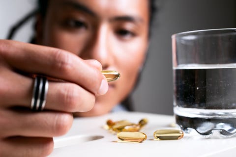 close up of the supplement pill