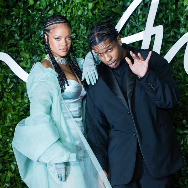 london, england   december 02  rihanna and asap rocky arrive at the fashion awards 2019 held at royal albert hall on december 02, 2019 in london, england photo by samir husseinwireimage