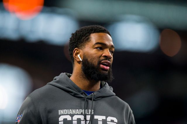 indianapolis, in   december 01  jacoby brissett 7 of the indianapolis colts warms up before the game against the tennessee titans at lucas oil stadium on december 1, 2019 in indianapolis, indiana tennessee defeats indianapolis 31 17  photo by brett carlsengetty images