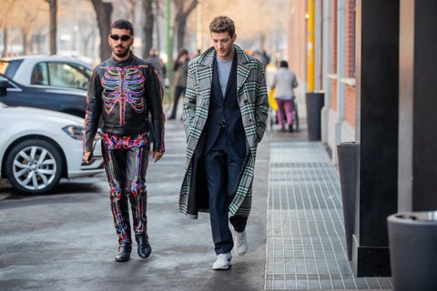 All The Best Milan Men S Fashion Week Street Style Comes In Pairs