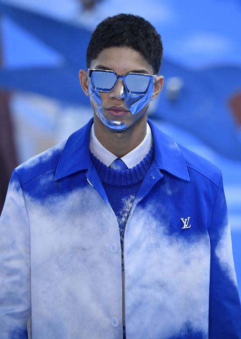 Face Adornment Trend Louis Vuitton Men&#39;s Fall/Winter 2020 – Bionic Men Walked on Clouds at Louis ...