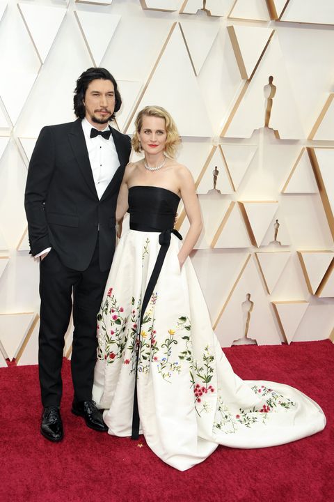 california, united states   february 09 2020 adam driver and joanne tucker arrive at the 92nd annual academy awards at hollywood and highland on february 09, 2020 in hollywood, california photograph by p lehman  barcroft media  photograph by p lehman  barcroft media photo credit should read p lehmanbarcroft media via getty images