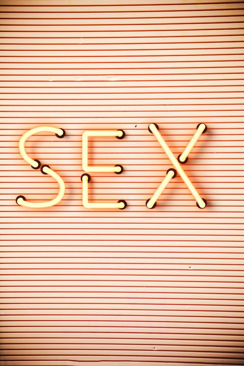 sex word  written in lighttbox yellow background