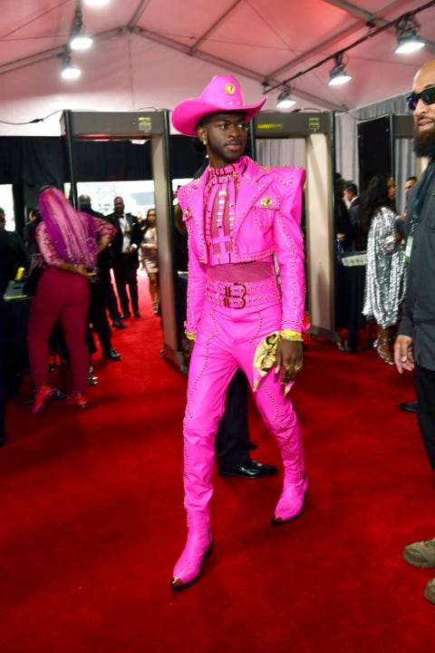 Lil Nas X' Grammys 2020 Fashion - Lil Nas X Brings Pink Bondage to the