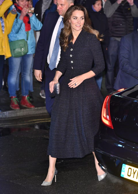 Kate Middleton Wears Eponine Dress and Glitter Heels to See Dear Evan ...