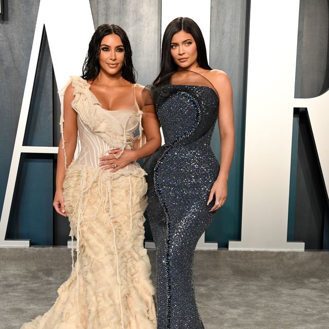 beverly hills, california   february 09 l to r kim kardashian west and kylie jenner attends the 2020 vanity fair oscar party hosted by radhika jones at wallis annenberg center for the performing arts on february 09, 2020 in beverly hills, california photo by jon kopaloffwireimage