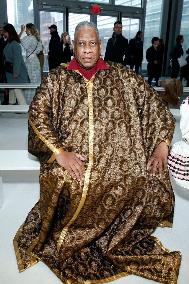 new york, new york february 10 andré leon talley attends the front row for carolina herrera during new york fashion week on february 10, 2020 in new york city photo by john lamparskigetty images