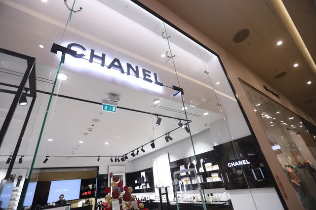 saint petersburg, russia   20200318 logo of chanel is seen at galeria shopping and entertainment centre photo by sergei mikhailichenkosopa imageslightrocket via getty images