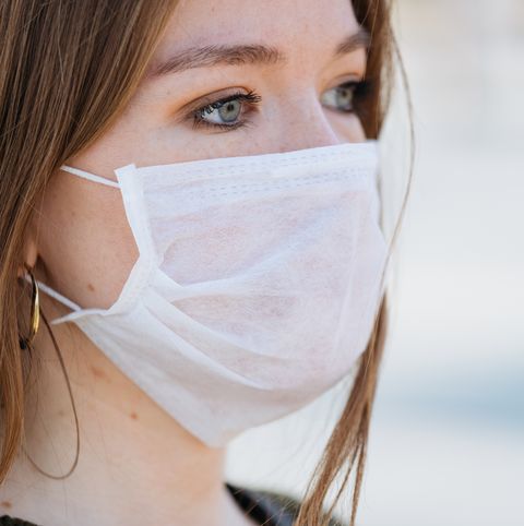 woman wearing mask to avoid infectious diseases