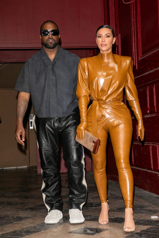 Kanye West & Kim Kardashian Leave K.West's Sunday Service At Theatre Des Bouffes Du Nord - Paris Fashion Week Womenswear Fall/Winter 2020/2021 paris, france march 01 kim kardashian west and husband kanye west leave kwests sunday service at theatre des bouffes du nord paris fashion week womenswear fallwinter 20202021 on march 01, 2020 in paris, france photo by marc piaseckiwireimage