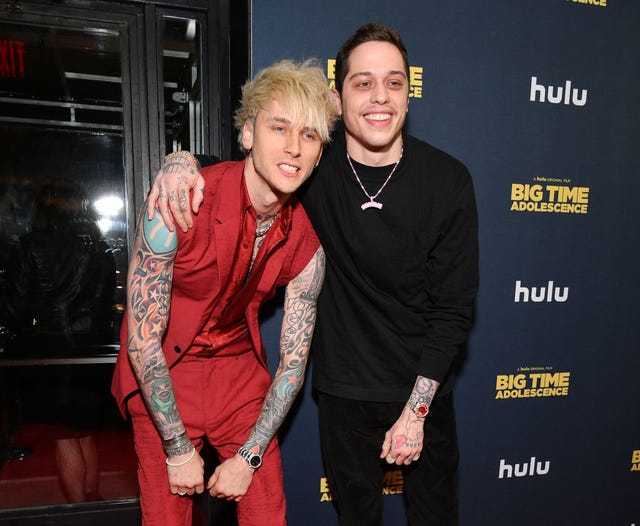 new york, new york march 05 colson baker aka machine gun kelly and pete davidson attend the premiere of big time adolescence at metrograph on march 05, 2020 in new york city photo by dia dipasupilwireimage