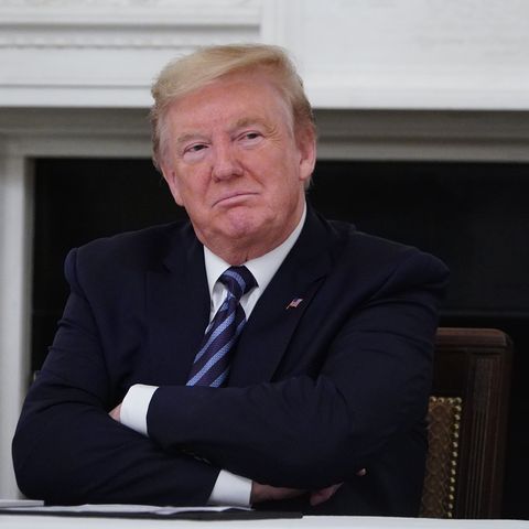 us president donald trump looks on during a meeting with republican members of the us congress in the state dining room of the white house in washington, dc, on may 8, 2020 photo by mandel ngan  afp photo by mandel nganafp via getty images