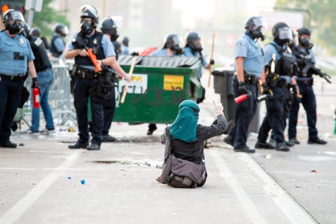 Photos: George Floyd Protests Escalate In Minneapolis As Buildings Set 