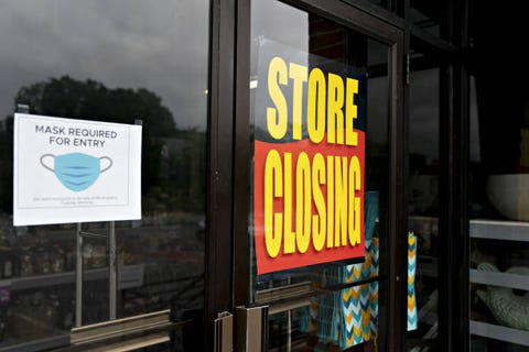 a store closing sign is displayed in the window of a tuesday morning retail store in baileys crossroads, virginia, us, on thursday, june 11, 2020 tuesday morning corp filed for chapter 11 last month in the latest example of a retailer going under amid covid 19 shutdowns that have shuttered stores across the us photographer andrew harrerbloomberg via getty images