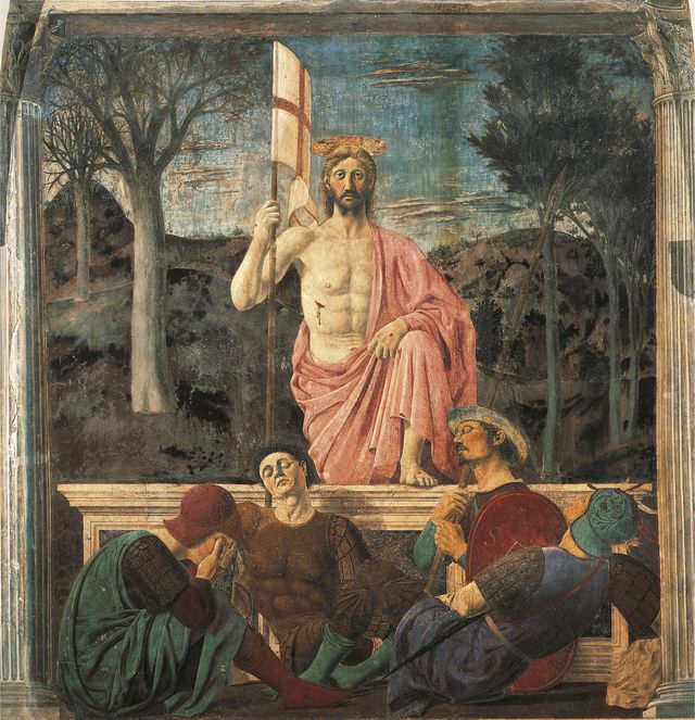 unspecified   circa 1989  piero della francesca ca 1415 1492, the resurrection, fresco  photo by dea  g dagli ortide agostini via getty images