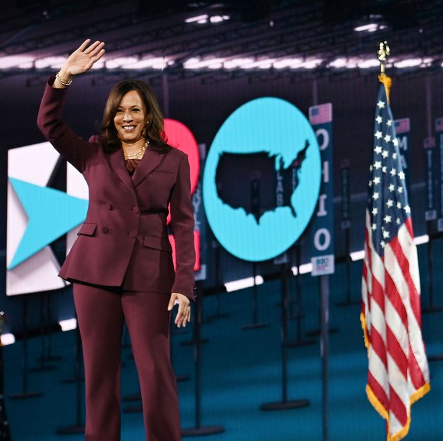 senator from california and democratic vice presidential nominee kamala harris waves at the end of the third day of the democratic national convention, being held virtually amid the novel coronavirus pandemic, at the chase center in wilmington, delaware on august 19, 2020 photo by olivier douliery  afp photo by olivier doulieryafp via getty images