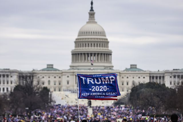 washington, dc   january 06 pro trump supporters storm the us capitol following a rally with president donald trump on january 6, 2021 in washington, dc trump supporters gathered in the nations capital today to protest the ratification of president elect joe bidens electoral college victory over president trump in the 2020 election photo by samuel corumgetty images