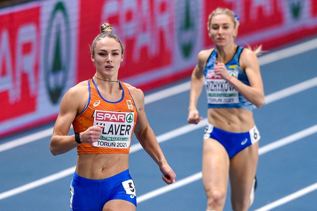 torun, poland   march 05 lieke klaver of netherlans competes in the womens 400m during the first session on day 1 of european athletics indoor championships at arena torun on march 05, 2021 in torun, poland photo by rafal rusekpressfocusmb mediagetty images