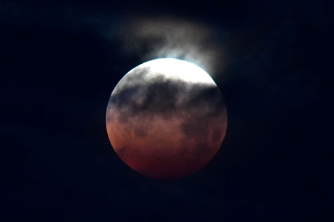 lunar eclipse over california