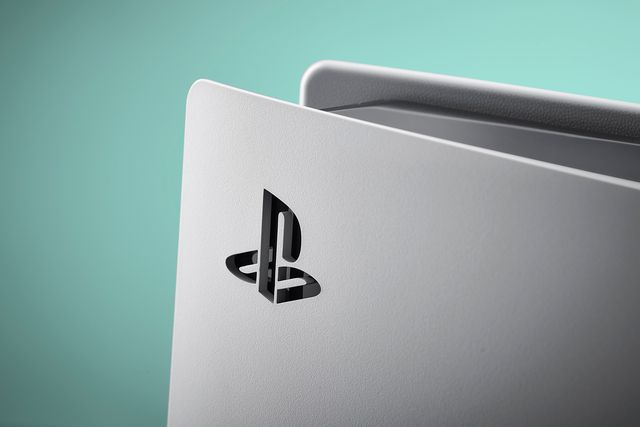 detail of the logo on a sony playstation 5 home video game console, taken on october 29, 2020 photo by olly curtisfuture publishing via getty images