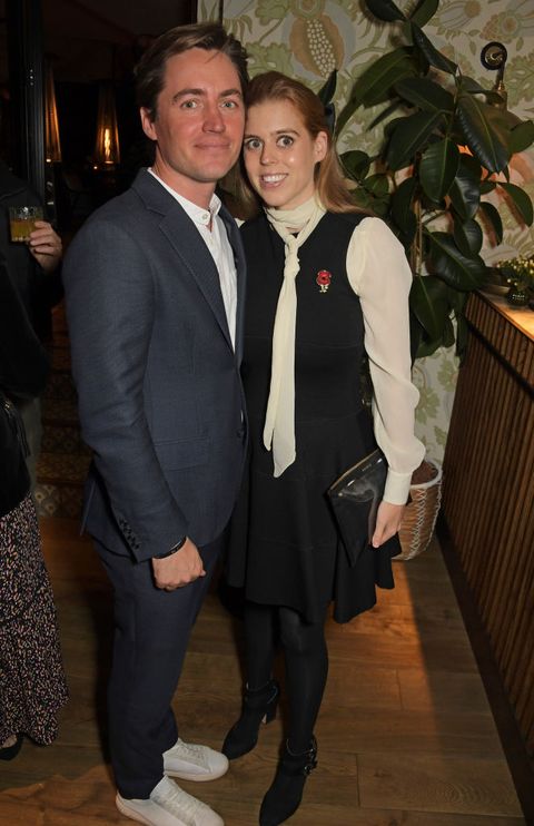 london, england   november 09  edoardo mapelli mozzi and princess beatrice of york attend an intimate dinner hosted by gabriela peacock to celebrate her book 2 weeks to feeling great at the pavilion club on november 9, 2021 in london, england photo by david m benettdave benettgetty images