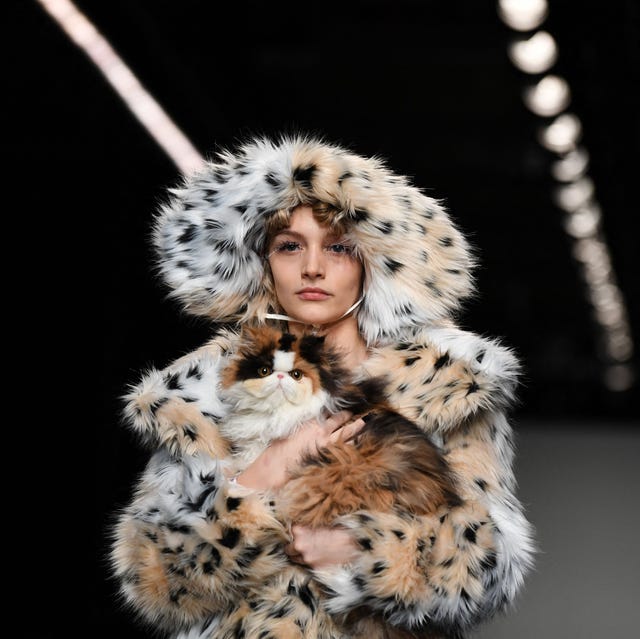 TOPSHOT-FASHION-BRITAIN-YUHAN WANG topshot a model presents a creation by chinese designer yuhan wang during the catwalk show for the autumnwinter 2022 collection on the third day of london fashion week in london on february 20, 2022 restricted to editorial use photo by daniel leal afp restricted to editorial use photo by daniel lealafp via getty images
