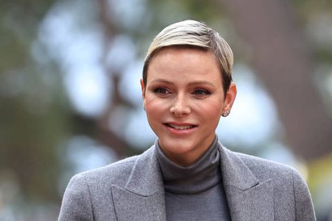princess charlene of monaco arrives at the cathedral to take part in the traditional festivities of sainte devote in the principalty of monaco on january 27, 2023 photo by valery hache afp photo by valery hacheafp via getty images