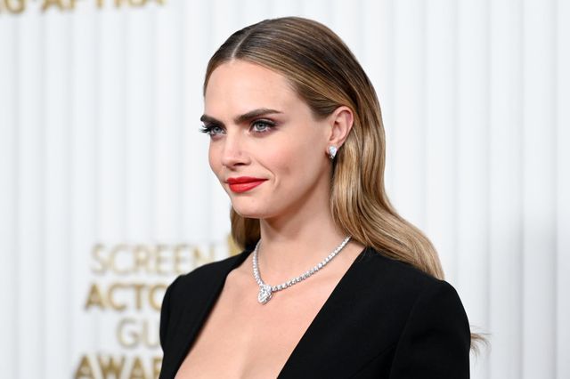 cara delevingne at the 29th annual screen actors guild awards held at the fairmont century plaza on february 26, 2023 in los angeles, california photo by gilbert floresvariety via getty images