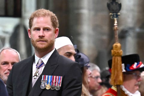 Harry at the coronation of Charles III as King of England harry at the coronation of charles iii as king of england